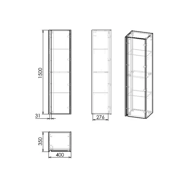 Imprese BLATNA Пенал подвесной, дерево (f3283Dr)