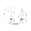 AIM DG08950 змішувач кухонний, чорний (DG08950) (DG08950 matte black)