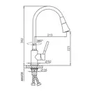 FRAP F4044-9 смеситель кухонный, серый (F4044-9)