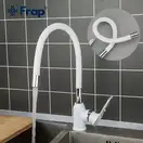 FRAP F4049 смеситель кухонный, белый (F4049)