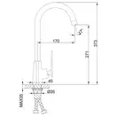 FRAP F4058 Смеситель кухонный, белый (F4058)