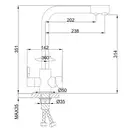 FRAP F4348 смеситель кухонный, сатин (F4348)