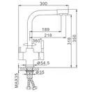 FRAP F4352-22 кухонный смеситель, серый (F4352-22)