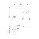 FRAP F4361 смеситель кухонный, хром (F4361)