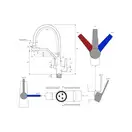 FRAP F4374-1 смеситель кухонный, хром (F4374-1)