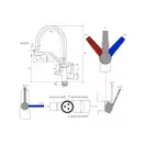 FRAP F4374-8 кухонный смеситель, белый (F4374-8)
