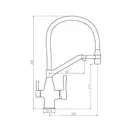 FRAP F4397-3 смеситель кухонный, золото (F4397-3)