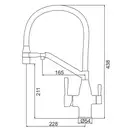 FRAP F4397-9 смеситель кухонный, серый (F4397-9)