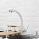 FRAP F4399-8 смеситель кухонный, белый (F4399-8)