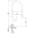 FRAP F4452-6 Смеситель кухонный, серый (F4452-6)