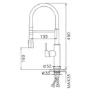 FRAP F4452-8 смеситель кухонный, чёрный (F4452-8)