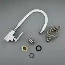 FRAP F4458 кухонный смеситель, белый (F4458)