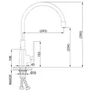 FRAP F4458 кухонный смеситель, белый (F4458)