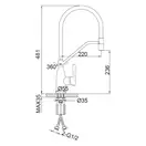 FRAP F4497-6 кухонный смеситель, чёрный (F4497-6)