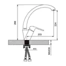 GAPPO G4150 кухонный смеситель, чёрный (G4150)