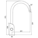 GAPPO G4303-6 смеситель кухонный, чёрный (G4303-6)