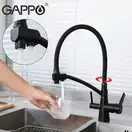 GAPPO G4398-16 кухонний змішувач, чорний (G4398-16)