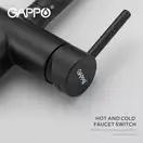 GAPPO G4398-36 смеситель кухонный, чёрный (G4398-36)