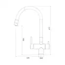 GAPPO G4398-36 смеситель кухонный, чёрный (G4398-36)