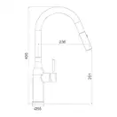 GAPPO G4398-45 смеситель кухонный, сатин (G4398-45)