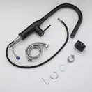 GAPPO G4398-46 смеситель кухонный, чёрный (G4398-46)