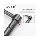 GAPPO G4398-51 кухонный смеситель, черный (G4398-51)