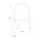 GAPPO G4398-55 смеситель кухни, серый (G4398-55)