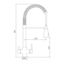 GAPPO G4398-69 смеситель кухонный, серый (G4398-69)
