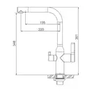 GAPPO G4399-4 кухонный смеситель, сталь (G4399-4)