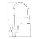 GAPPO G4399-75 смеситель кухни, сталь (G4399-75)