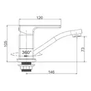 GAPPO G4517-6 смеситель кухонный, чёрный (G4517-6)