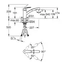 Grohe Eurosmart смеситель кухонный, чёрный (303052431)