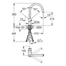 Grohe Vento смеситель кухонный, хром (30434000)