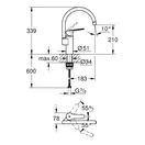 Grohe Start кухонный смеситель, черный (304692430)
