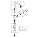 Grohe Eurocube кухонный смеситель, сталь (31255dc0)
