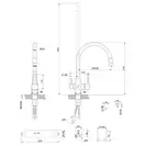Invena GLAMOUR змішувач кухні, чорний (BZ-02-F04)