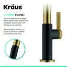 Kraus Oletto KPF-2820, смеситель, золото (KPF-2820BBMB)