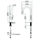 Kraus Oletto KPF-2820, смеситель, золото (KPF-2820BBMB)