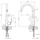 Kroner Element змішувач кухонний, чорний (CV035982)