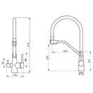 Lidz Aria 020F смеситель, графит (LDARI020F3BGRP49568)