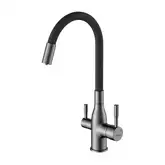 FRAP F4396-15 смеситель кухонный, серый (F4396-15)