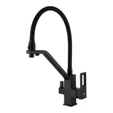 GAPPO G4317-6 кухонный смеситель 2 воды, чёрный