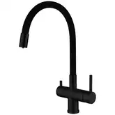 GAPPO G4398-36 смеситель кухонный, чёрный (G4398-36)