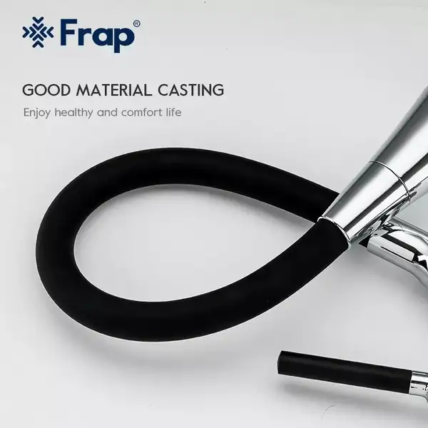 FRAP F4044 смеситель для кухни, черный (F4044)