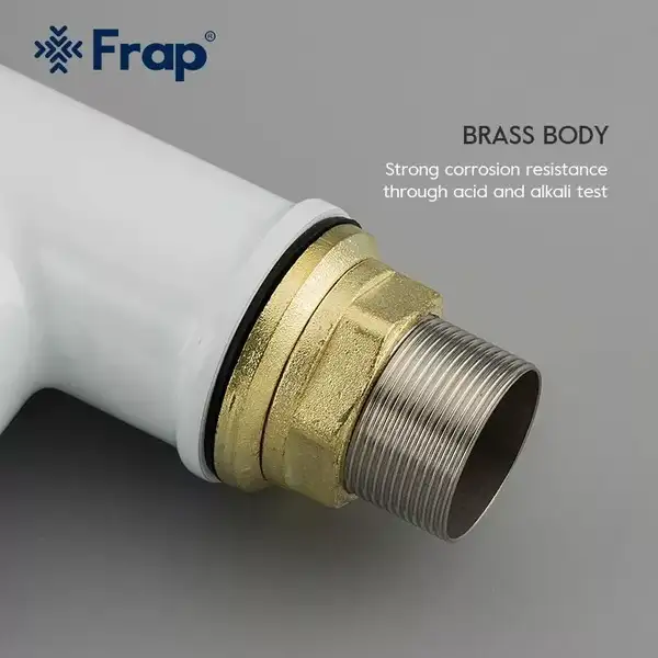 FRAP F4049 смеситель кухонный, белый (F4049)