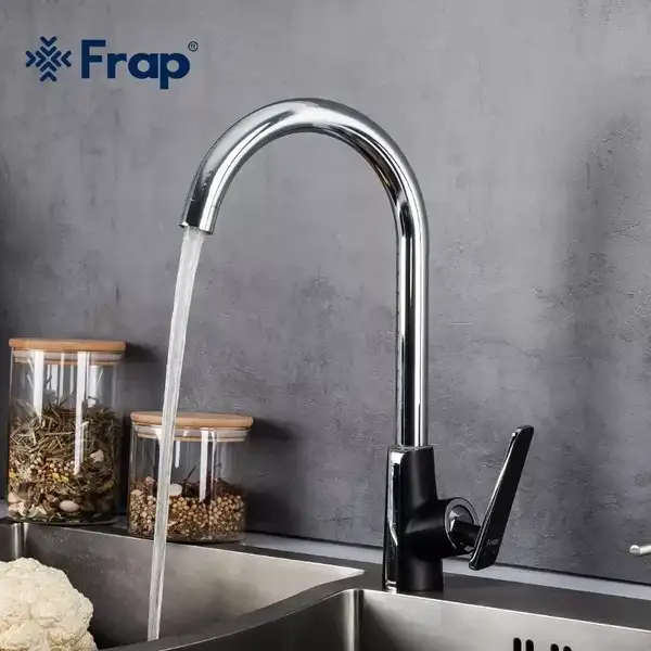 FRAP F4057 смеситель кухонный, чёрный (F4057)