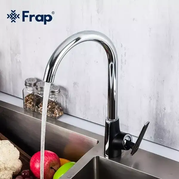 FRAP F4057 смеситель кухонный, чёрный (F4057)