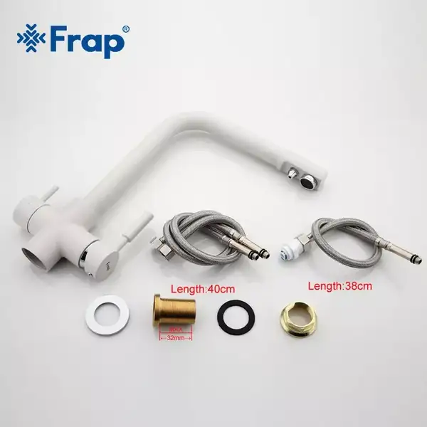 FRAP F4352-8 кухонний змішувач, білий (F4352-8)