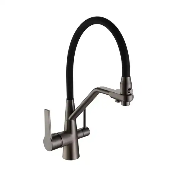 FRAP F4374-15 кухонный смеситель, чёрный (F4374-15)