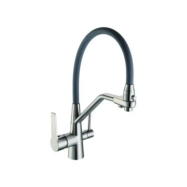 FRAP F4374-5 смеситель кухонный, стальной (F4374-5)